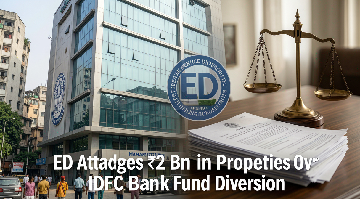 ED Attaches ₹2 Bn in Properties Over IDFC Bank Fund Diversion